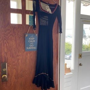Betsy Johnson - Sheer Black asymmetrical dress